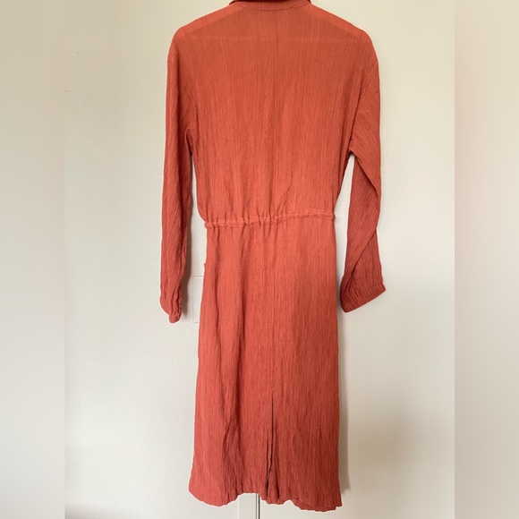 Zara Button Down Midi Shirt Dress - Picture 6 of 7